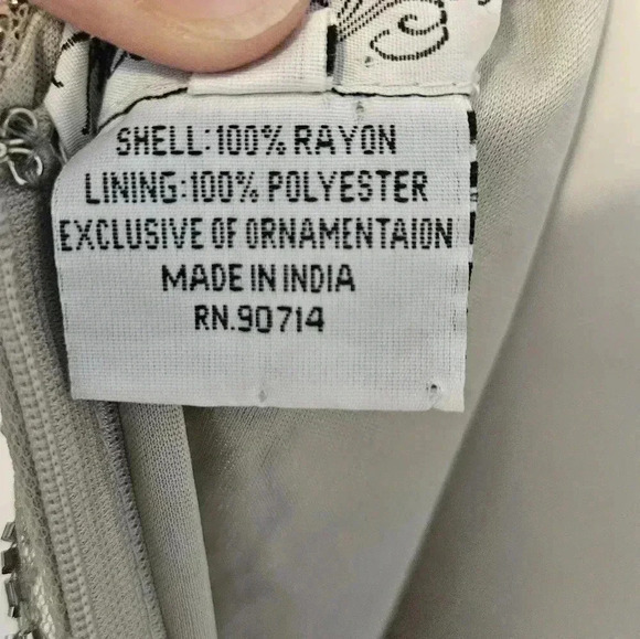 PRELUDE 💯 Rayon Beaded Sequin Evening Dress Size 4 - Picture 13 of 14